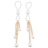 Buy Sex & Mischief Pearl Nipple Ties - Gold/Pearl Nipple Restraints - Set of 2 – Naughtyhut NZ sex toys online. Discreet delivery & top brands.