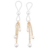 Buy Sex & Mischief Pearl Nipple Ties - Gold/Pearl Nipple Restraints - Set of 2 – Naughtyhut NZ sex toys online. Discreet delivery & top brands.