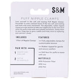 Buy Sex & Mischief Puff Nipple Clamps - Black/Gold Nipple Clamps - Set of 2 – Naughtyhut NZ sex toys online. Discreet delivery & top brands.