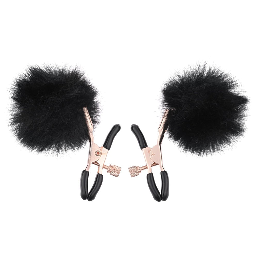 Buy Sex & Mischief Puff Nipple Clamps - Black/Gold Nipple Clamps - Set of 2 – Naughtyhut NZ sex toys online. Discreet delivery & top brands.