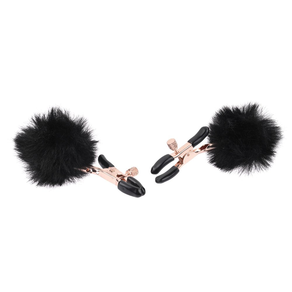 Buy Sex & Mischief Puff Nipple Clamps - Black/Gold Nipple Clamps - Set of 2 – Naughtyhut NZ sex toys online. Discreet delivery & top brands.