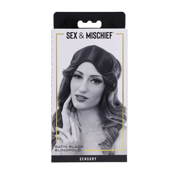 Sex & Mischief Satin Blindfold Black - Black Blindfold – Sex toys NZ by Naughtyhut. Discreet delivery nationwide.