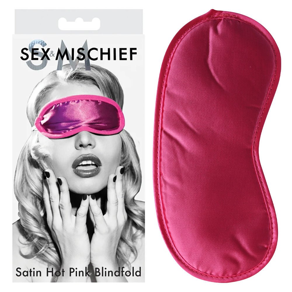Sex & Mischief Satin Blindfold Hot Pink - Hot Pink Blindfold – Sex toys NZ by Naughtyhut. Discreet delivery nationwide.