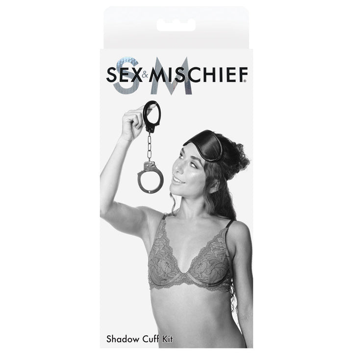 Sex & Mischief Shadow Cuff Kit - Black - 2 Piece Set – Sex toys NZ by Naughtyhut. Discreet delivery nationwide.
