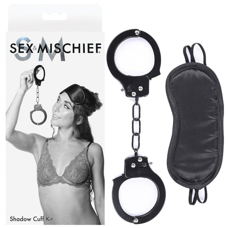 Buy Sex & Mischief Shadow Cuff Kit - Black - 2 Piece Set – Naughtyhut NZ sex toys online. Discreet delivery & top brands.