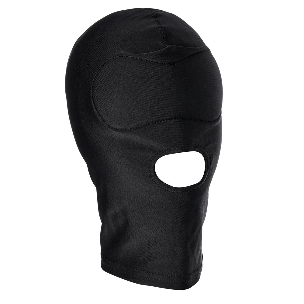 Sex & Mischief Shadow Hood - Black Hood with Mouth Opening – Sex toys NZ by Naughtyhut. Discreet delivery nationwide.