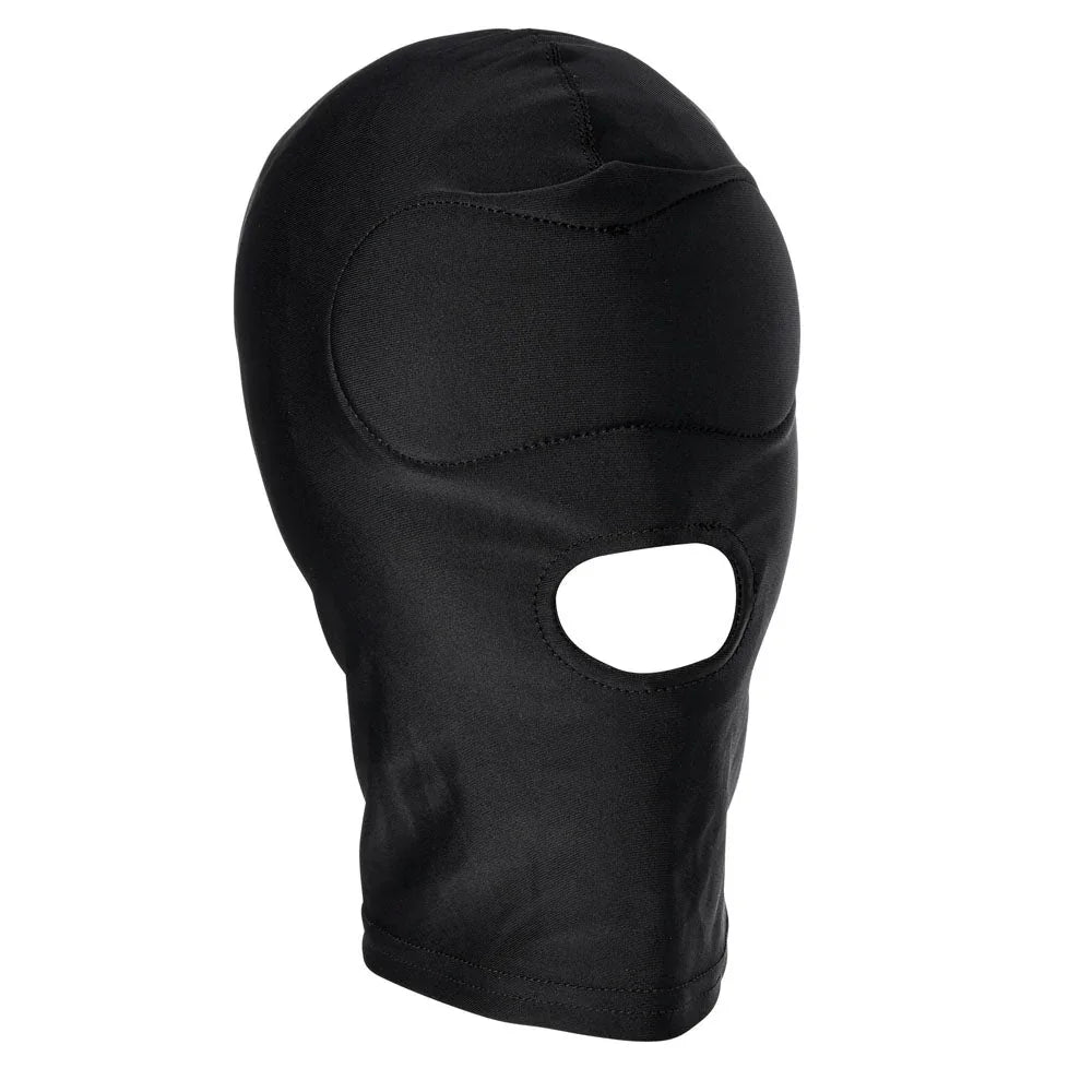 Sex & Mischief Shadow Hood - Black Hood with Mouth Opening – Sex toys NZ by Naughtyhut. Discreet delivery nationwide.