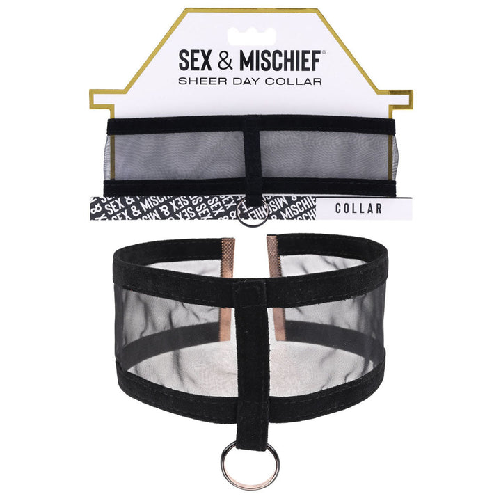 Sex & Mischief Sheer Day Collar - Black Collar – Sex toys NZ by Naughtyhut. Discreet delivery nationwide.