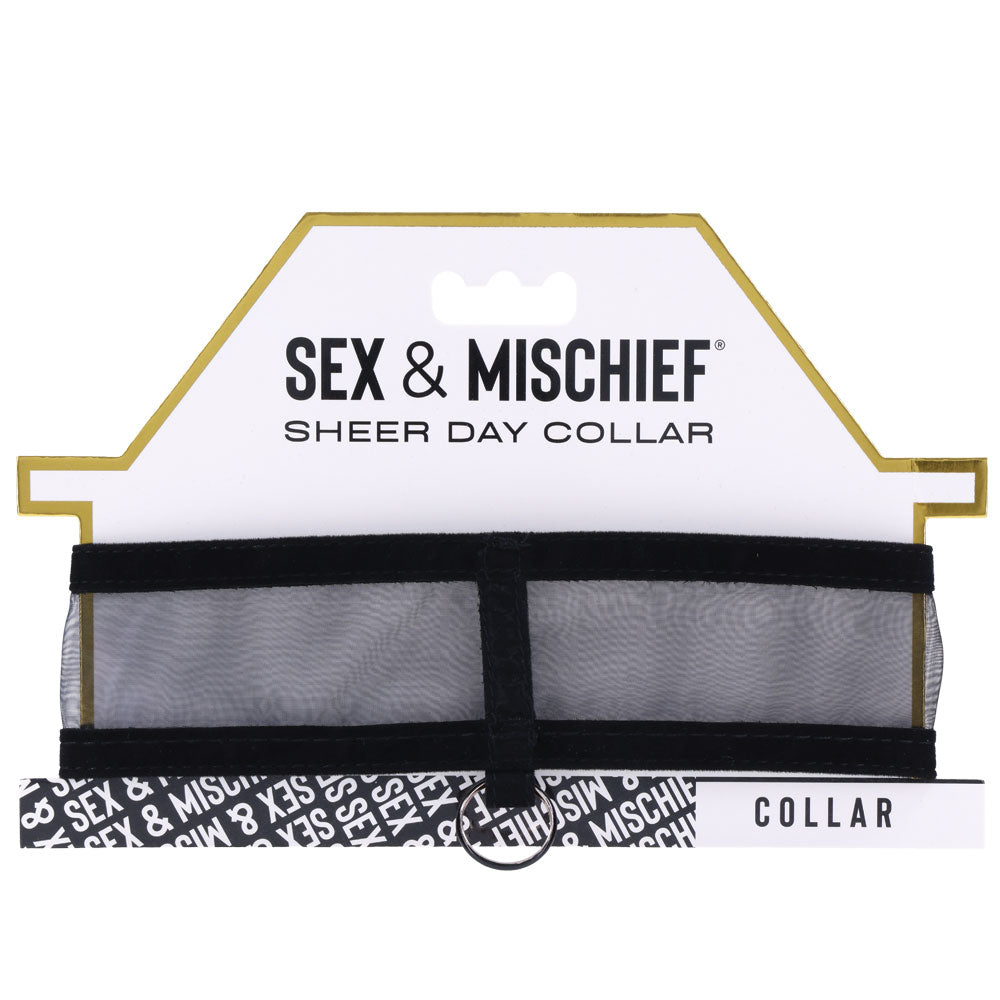 Sex & Mischief Sheer Day Collar - Black Collar – Sex toys NZ by Naughtyhut. Discreet delivery nationwide.
