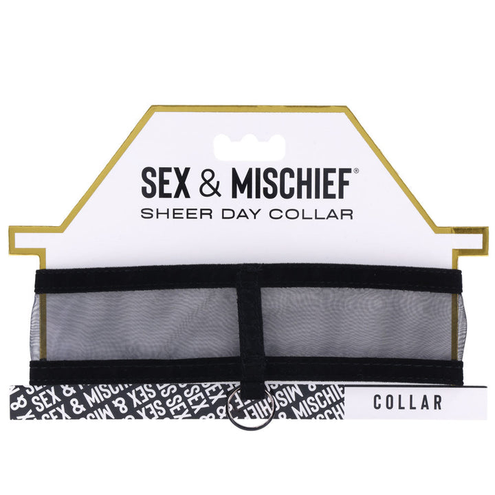 Sex & Mischief Sheer Day Collar - Black Collar – Sex toys NZ by Naughtyhut. Discreet delivery nationwide.