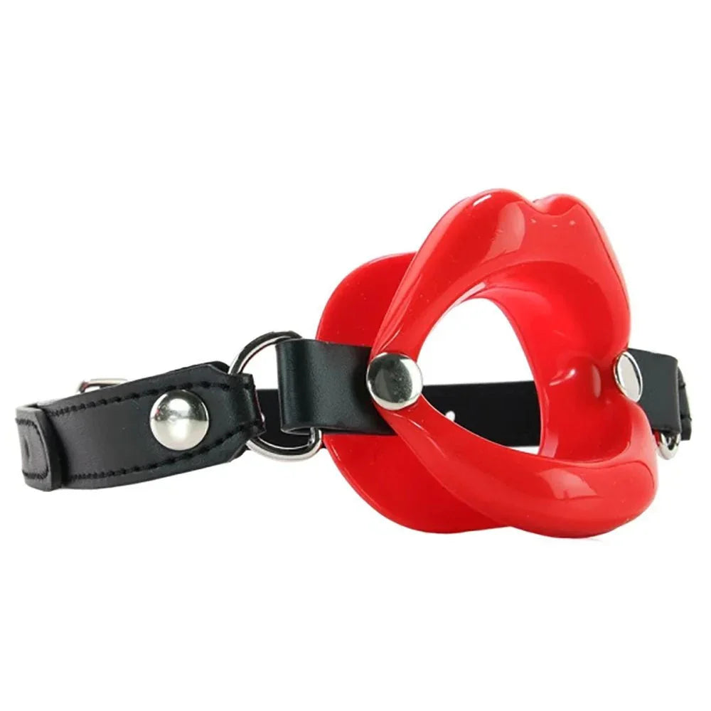 Sex & Mischief Silicone Lips Mouth Gag - Red - Red Mouth Restraint – Sex toys NZ by Naughtyhut. Discreet delivery nationwide.