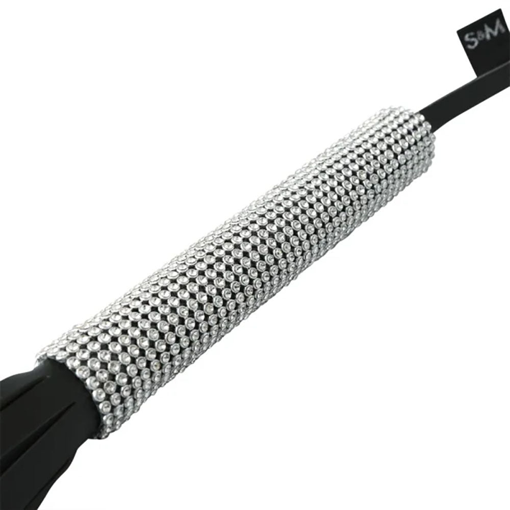 Sex & Mischief Sparkle Flogger - Black/Sparkle 78 cm Flogger Whip – Sex toys NZ by Naughtyhut. Discreet delivery nationwide.