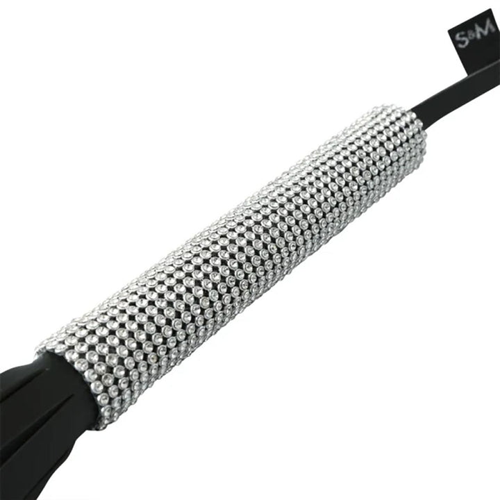 Sex & Mischief Sparkle Flogger - Black/Sparkle 78 cm Flogger Whip – Sex toys NZ by Naughtyhut. Discreet delivery nationwide.