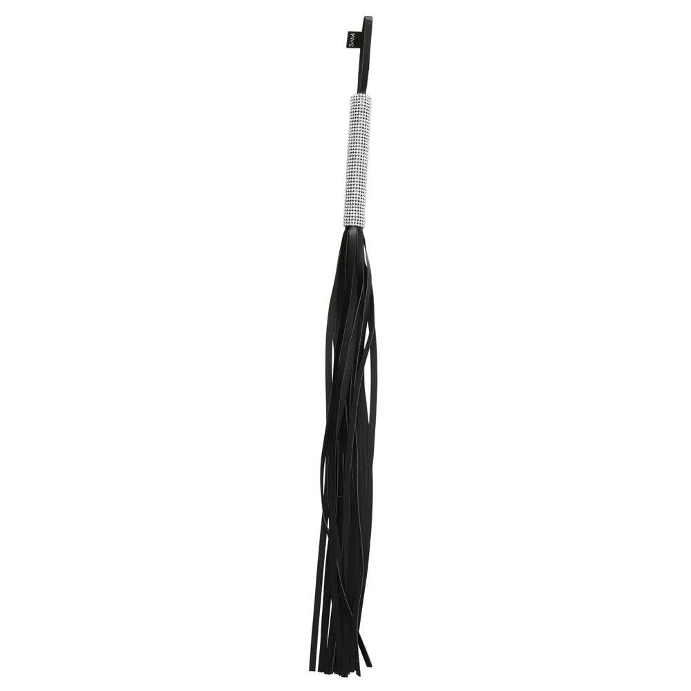 Sex & Mischief Sparkle Flogger - Black/Sparkle 78 cm Flogger Whip – Sex toys NZ by Naughtyhut. Discreet delivery nationwide.