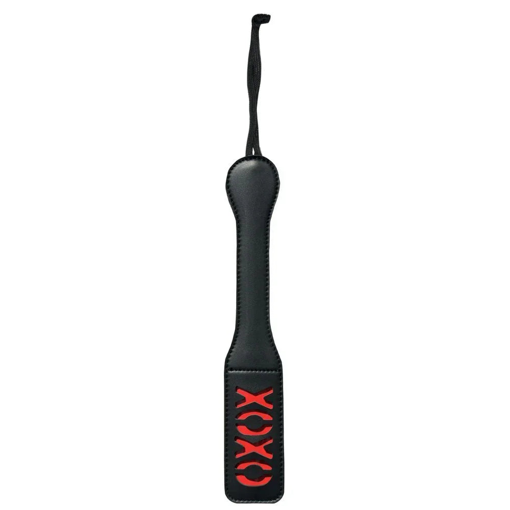 Sex & Mischief XOXO Paddle - Black - Black Paddle – Sex toys NZ by Naughtyhut. Discreet delivery nationwide.