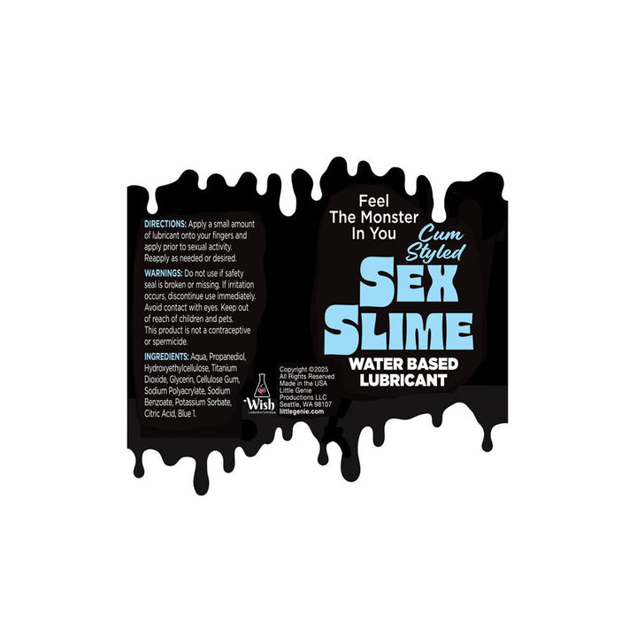 Sex Slime Cum Style Creature Lube - Blue 60 ml - Blue Cum Style Water Based Lubricant - 60 ml Bottle – Sex toys NZ by Naughtyhut. Discreet delivery nationwide.