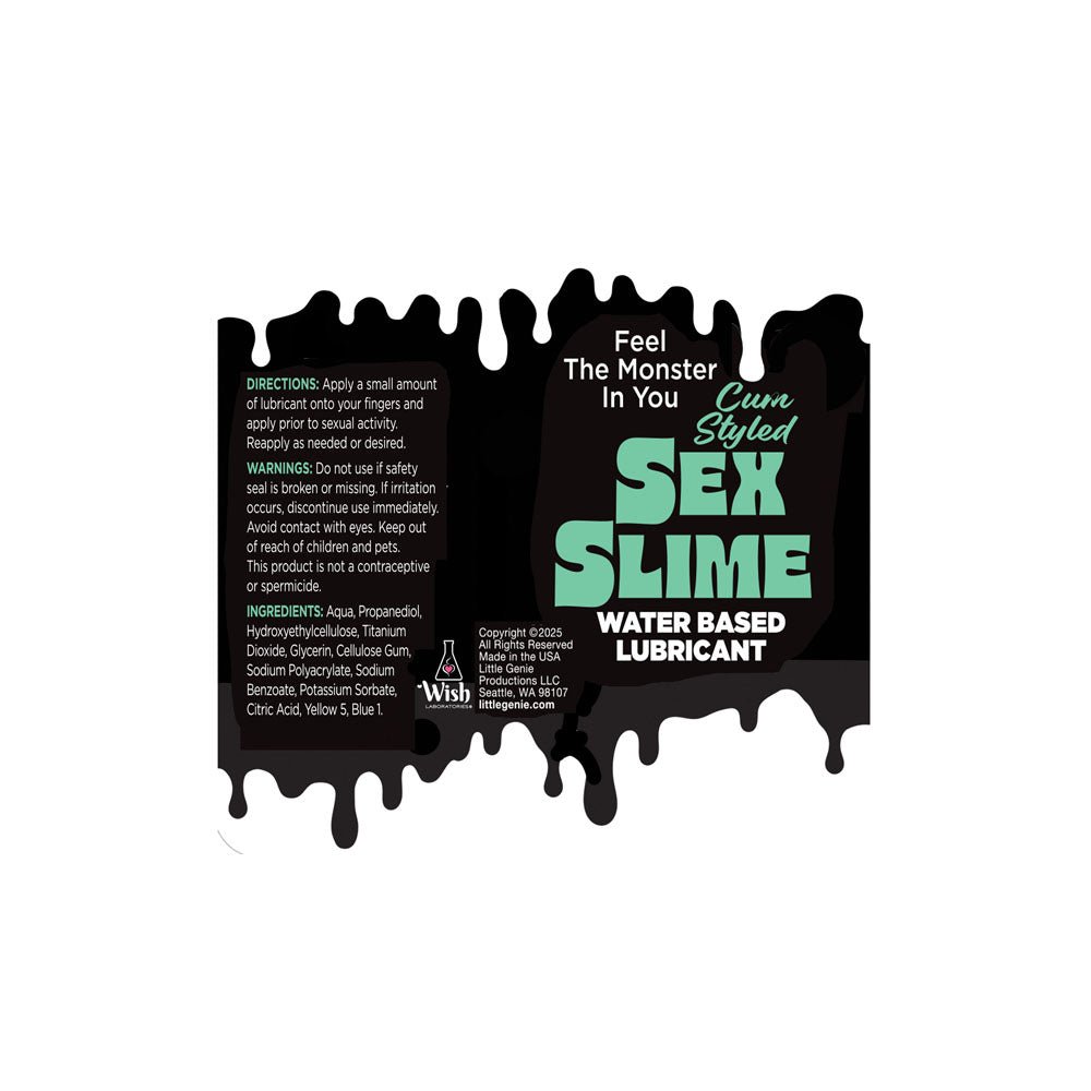 Sex Slime Cum Style Creature Lube - Green 120 ml - Green Cum Style Water Based Lubricant - 120 ml Bottle – Sex toys NZ by Naughtyhut. Discreet delivery nationwide.
