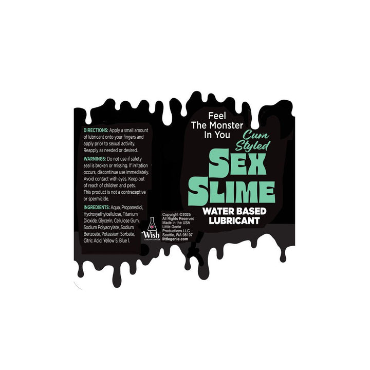 Sex Slime Cum Style Creature Lube - Green 60 ml - Green Cum Style Water Based Lubricant - 60 ml Bottle – Sex toys NZ by Naughtyhut. Discreet delivery nationwide.