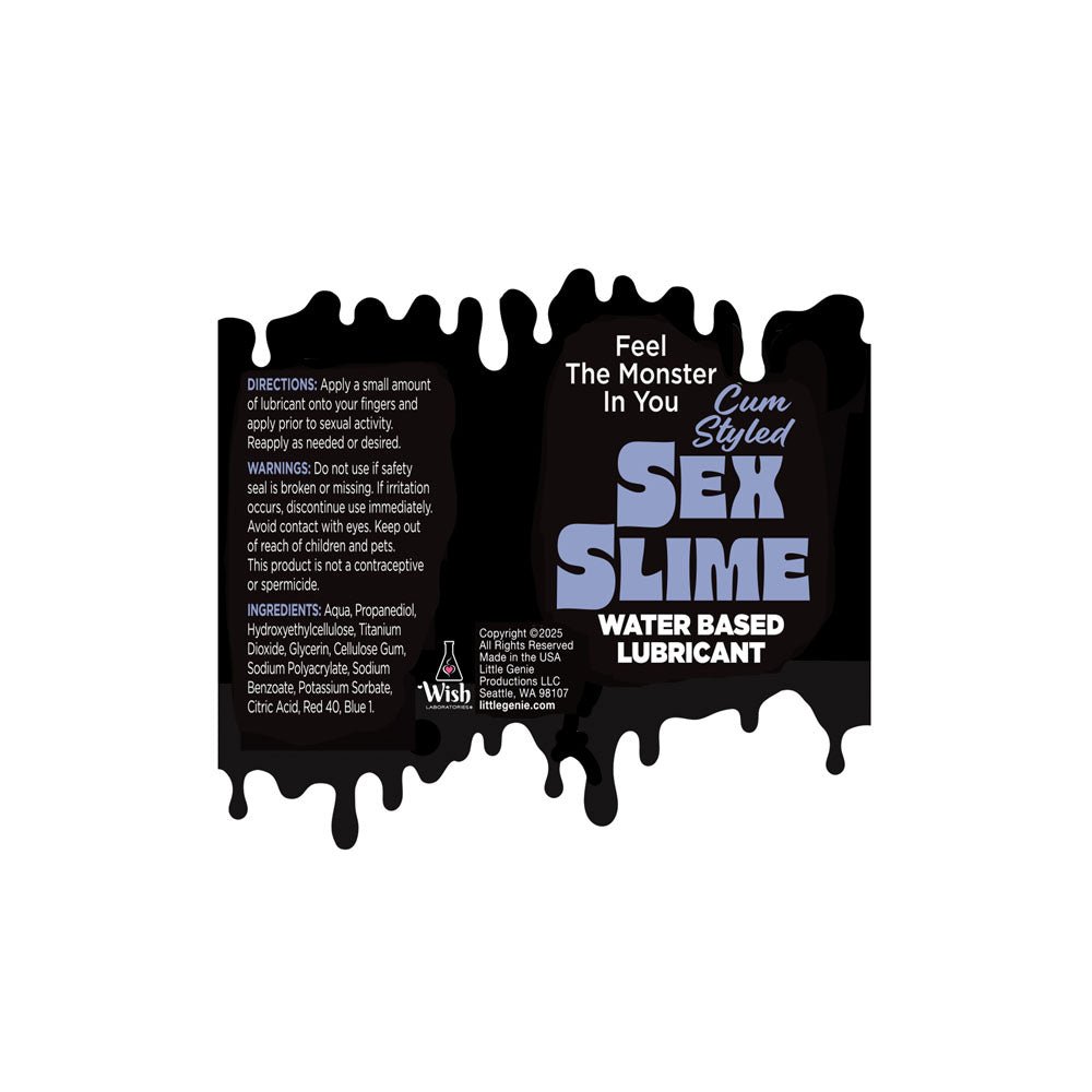 Sex Slime Cum Style Creature Lube - Purple 120 ml - Purple Cum Style Water Based Lubricant - 120 ml Bottle – Sex toys NZ by Naughtyhut. Discreet delivery nationwide.