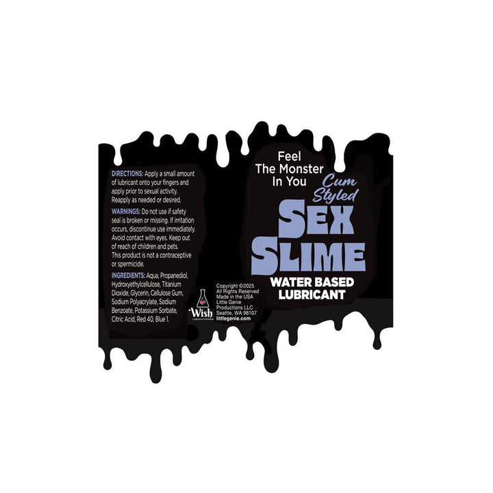 Sex Slime Cum Style Creature Lube - Purple 120 ml - Purple Cum Style Water Based Lubricant - 120 ml Bottle – Sex toys NZ by Naughtyhut. Discreet delivery nationwide.