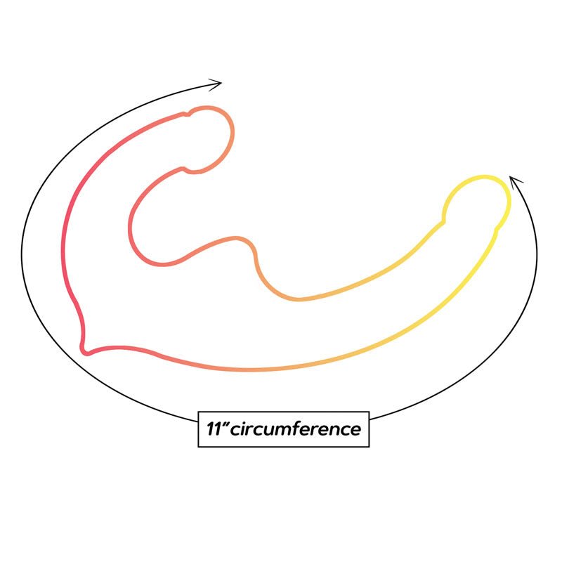 Shades 9.5'' Strapless Double Dong - Pink/Orange 24 cm Double Dong – Sex toys NZ by Naughtyhut. Discreet delivery nationwide.