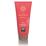 Buy SHIATSU 2in1 Massage & Glide Gel - Strawberry Scented - 200 ml – Naughtyhut NZ sex toys online. Discreet delivery & top brands.