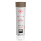 Buy SHIATSU Edible Body Oil - Luxury - Hibiscus & Green Tea Flavoured - 75 ml – Naughtyhut NZ sex toys online. Discreet delivery & top brands.