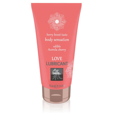 Buy SHIATSU Love Lubricant - Acerola Cherry Flavoured - 75 ml – Naughtyhut NZ sex toys online. Discreet delivery & top brands.