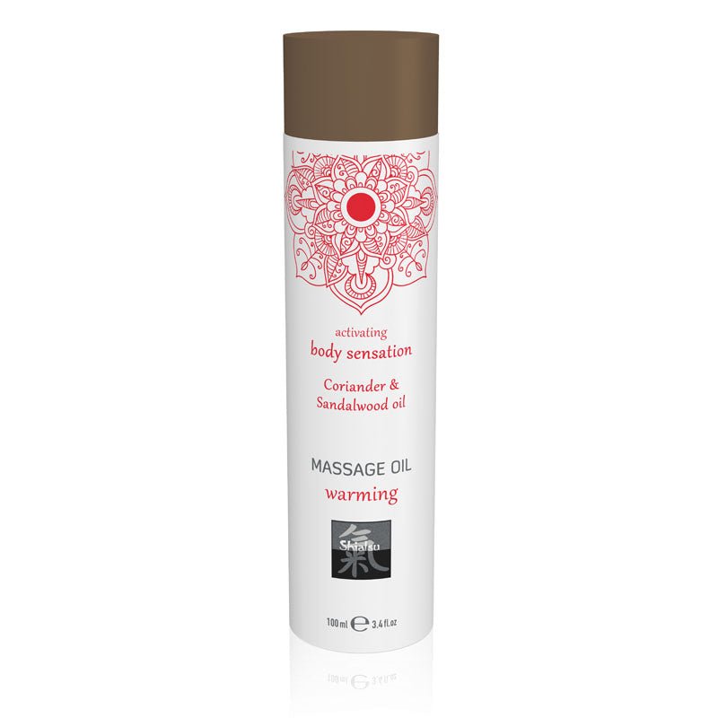 Buy SHIATSU Massage Oil - Warming - Coriander & Sandalwood Oil Scented - 100 ml – Naughtyhut NZ sex toys online. Discreet delivery & top brands.