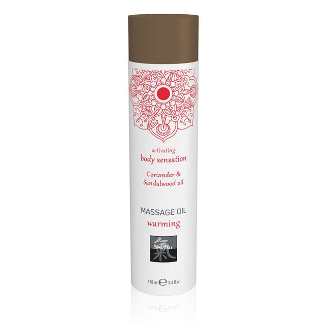Buy SHIATSU Massage Oil - Warming - Coriander & Sandalwood Oil Scented - 100 ml – Naughtyhut NZ sex toys online. Discreet delivery & top brands.