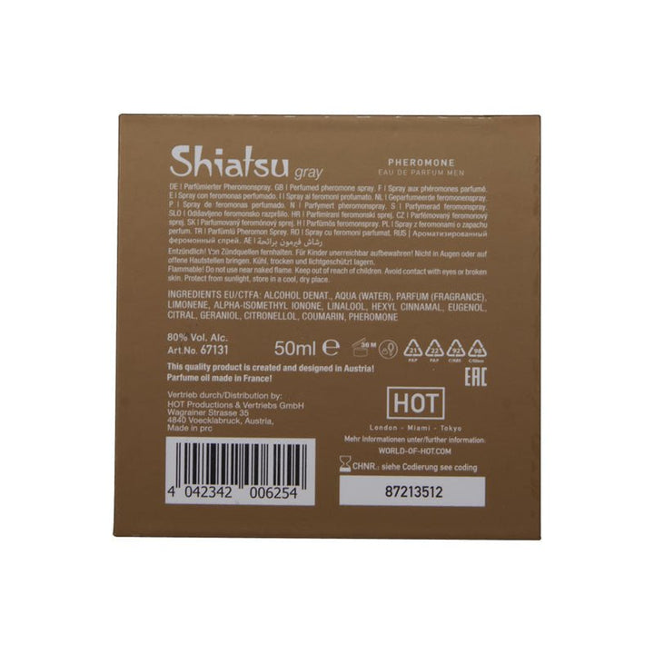 Shiatsu Pheromone Eau De Parfum Men - Grey - Pheromone Fragrance for Men - 50 ml – Sex toys NZ by Naughtyhut. Discreet delivery nationwide.