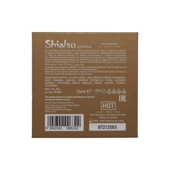 Shiatsu Pheromone Eau De Parfum Men - Light Blue - Pheromone Fragrance for Men - 15 ml – Sex toys NZ by Naughtyhut. Discreet delivery nationwide.