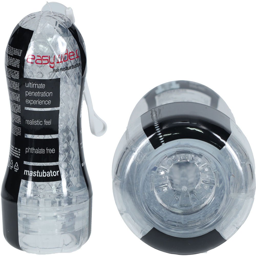 Buy SHOTS Easy Rider - Clear - Clear Vagina Stroker – Naughtyhut NZ sex toys online. Discreet delivery & top brands.