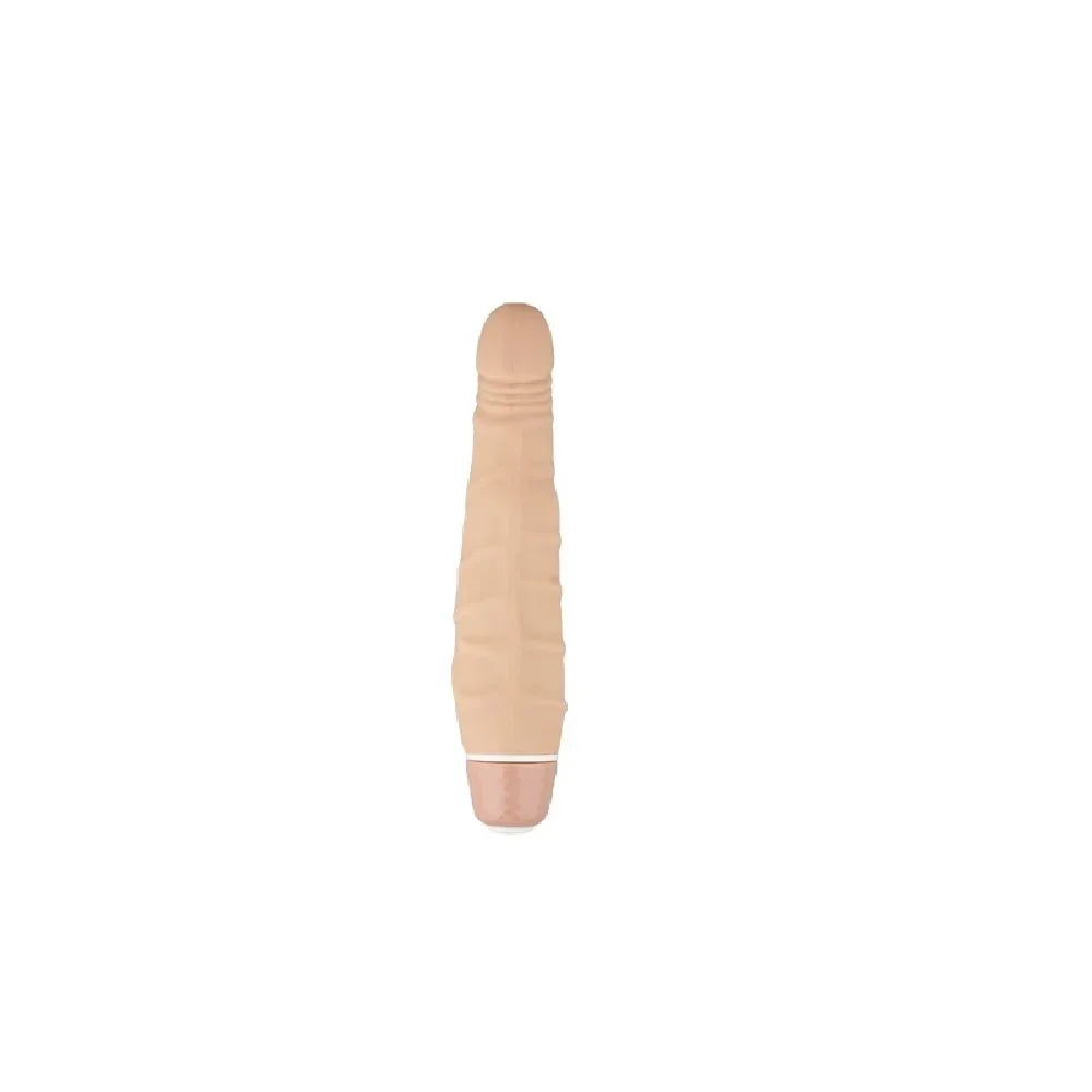 Seven Creations Silicone Classic Mini Veined Vibrator, Flesh