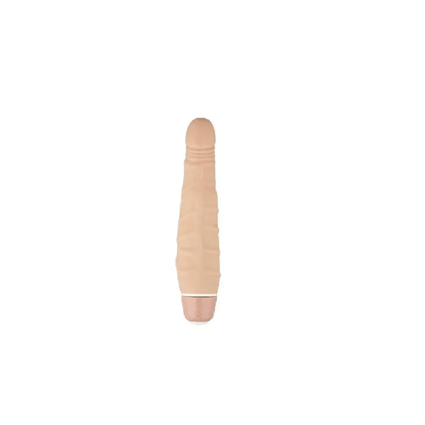 Seven Creations Silicone Classic Mini Veined Vibrator, Flesh
