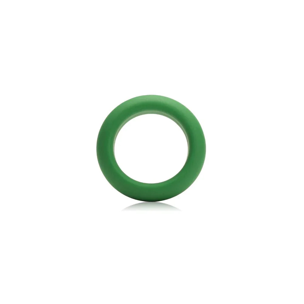 Je Joue silicone cock ring in Green, medium stretch, front view