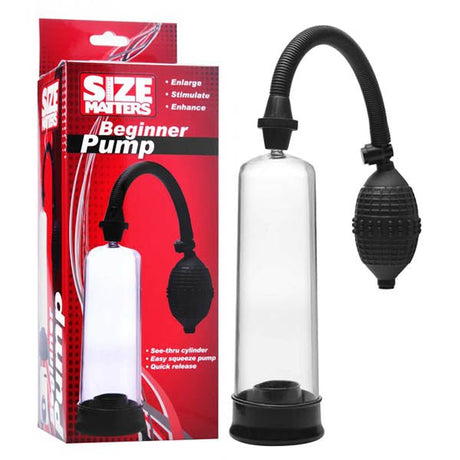 Buy Size Matters Beginner Pump - Clear Penis Pump – Naughtyhut NZ sex toys online. Discreet delivery & top brands.