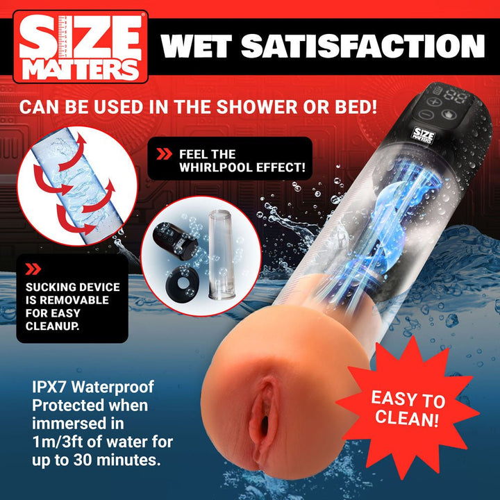Size Matters Sucking Penis Pump - Clear USB Rechargeable Penis Pump – Sex toys NZ by Naughtyhut. Discreet delivery nationwide.