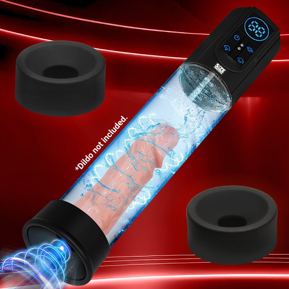 Buy Size Matters Sucking Penis Pump - Clear USB Rechargeable Penis Pump – Naughtyhut NZ sex toys online. Discreet delivery & top brands.