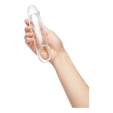 Buy Size Up 1 Inch See - Thru Penis Extender with Ball Loop - Clear 2.5 cm (1'') Penis Extension Sleeve – Naughtyhut NZ sex toys online. Discreet delivery & top brands.