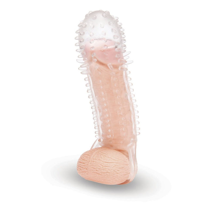 Size Up 1.5 Inch See - Thru Stretch Penis Extender - Clear 3.8 cm (1.5'') Penis Extension Sleeve – Sex toys NZ by Naughtyhut. Discreet delivery nationwide.