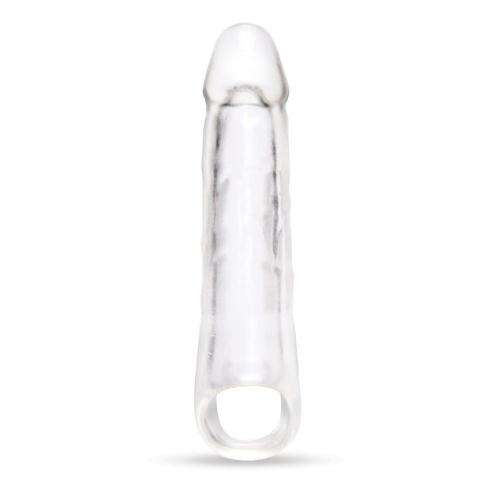Size Up 3 Inch See - Thru Penis Extender with Ball Loop - Clear 7.6 cm (3'') Penis Extension Sleeve – Sex toys NZ by Naughtyhut. Discreet delivery nationwide.