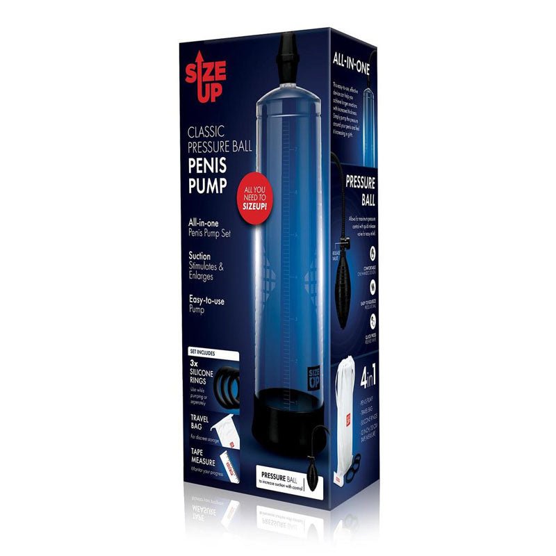 Buy Size Up Classic Ball Penis Pump - Clear Penis Pump – Naughtyhut NZ sex toys online. Discreet delivery & top brands.