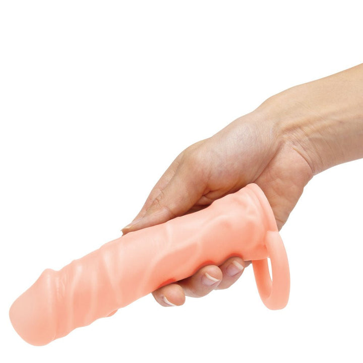 Size Up Realistic 1 Inch Penis Extender - Flesh - Flesh 2.5 cm (1'') Penis Extension Sleeve – Sex toys NZ by Naughtyhut. Discreet delivery nationwide.