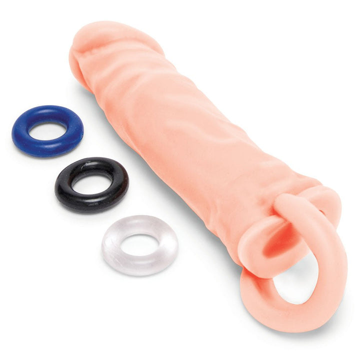 Size Up Realistic 1 Inch Penis Extender - Flesh - Flesh 2.5 cm (1'') Penis Extension Sleeve – Sex toys NZ by Naughtyhut. Discreet delivery nationwide.