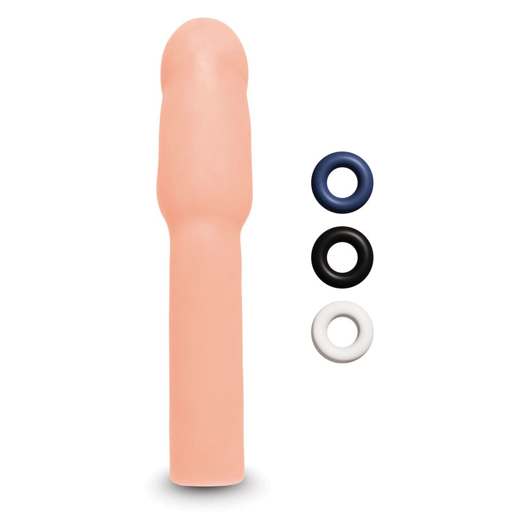 Buy Size Up Realistic 4 Inch Penis Extender - Flesh 10.1 cm (4'') Penis Extension Sleeve – Naughtyhut NZ sex toys online. Discreet delivery & top brands.