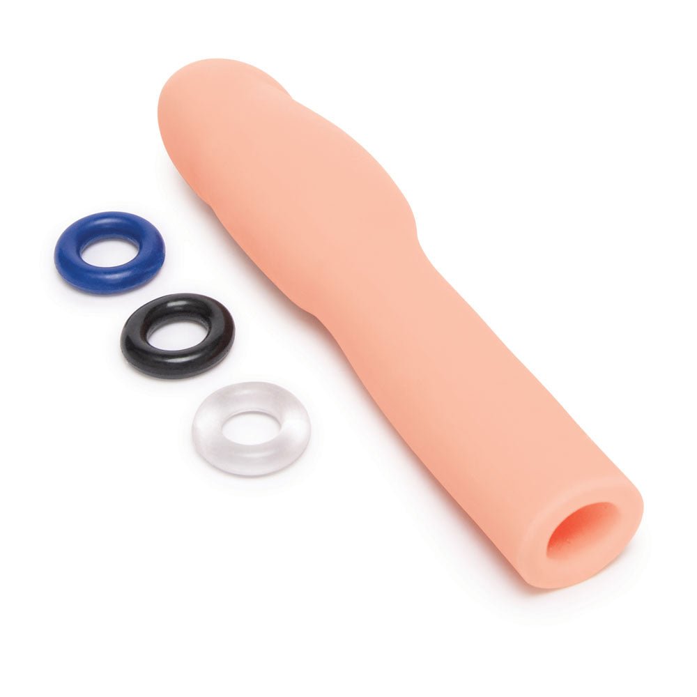 Buy Size Up Realistic 4 Inch Penis Extender - Flesh 10.1 cm (4'') Penis Extension Sleeve – Naughtyhut NZ sex toys online. Discreet delivery & top brands.