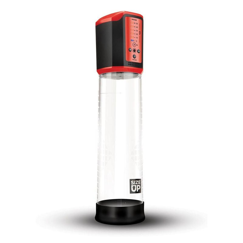 Buy Size Up Rechargeable Penis Pump - Clear USB Rechargeable Penis Pump – Naughtyhut NZ sex toys online. Discreet delivery & top brands.