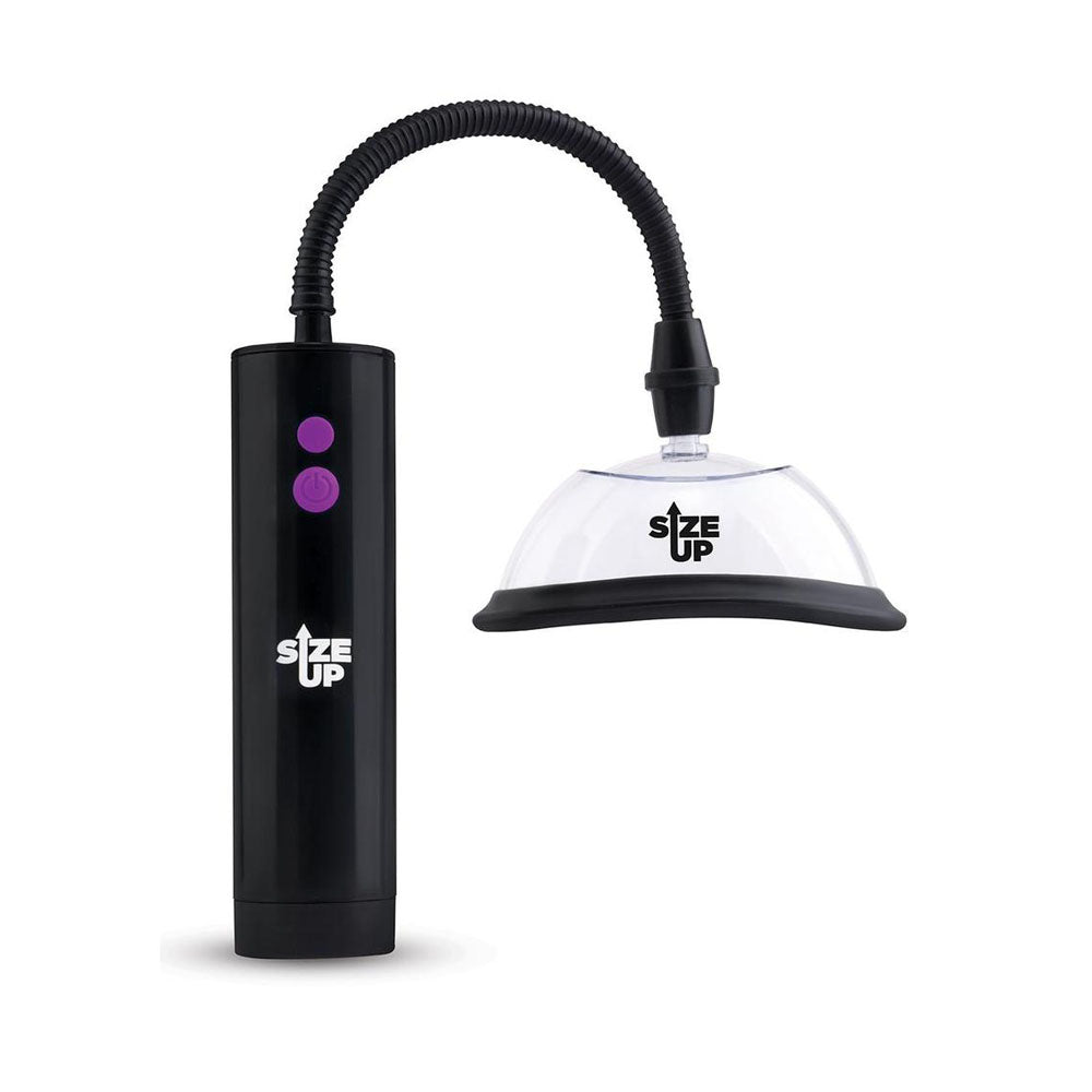 Size Up Rechargeable Power Plumper Pussy Pump - Clear USB Rechargeable Vagina Pump with Interchangeable Chambers – Sex toys NZ by Naughtyhut. Discreet delivery nationwide.