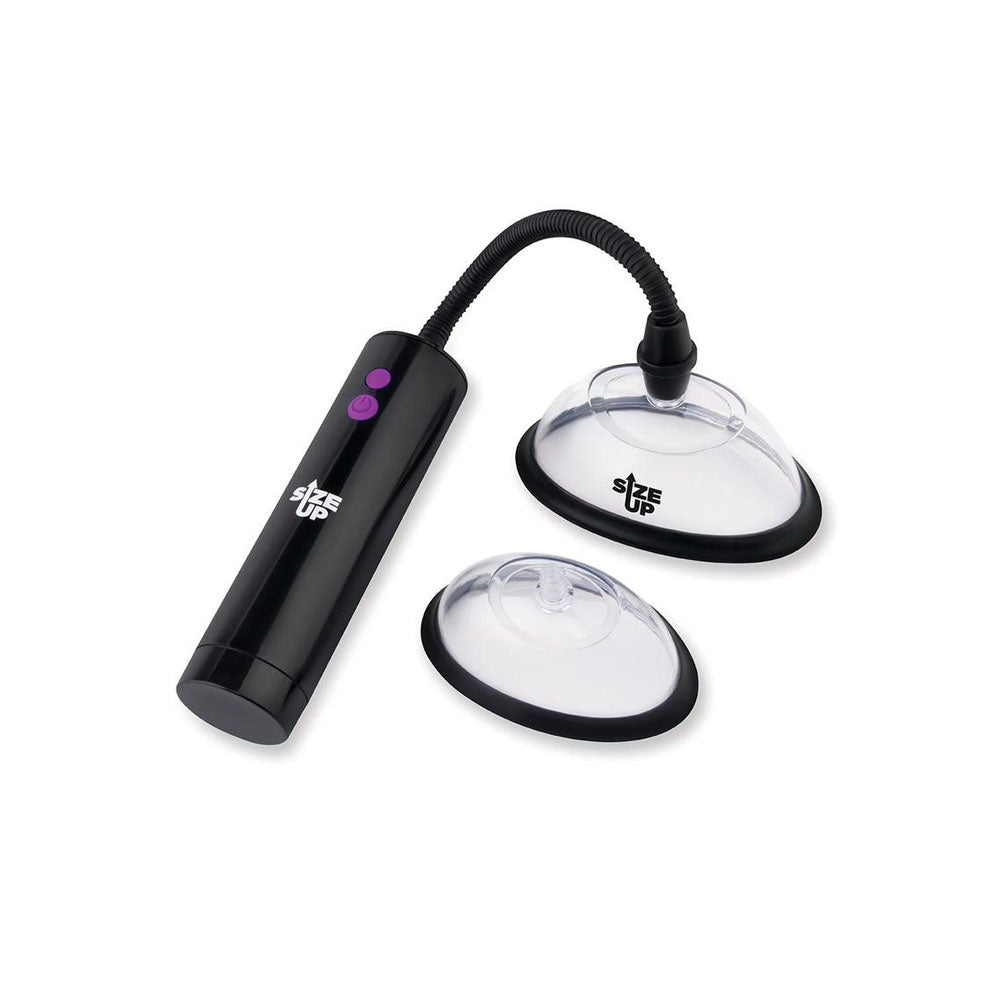 Size Up Rechargeable Power Plumper Pussy Pump - Clear USB Rechargeable Vagina Pump with Interchangeable Chambers – Sex toys NZ by Naughtyhut. Discreet delivery nationwide.